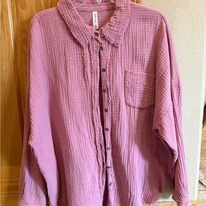 Pink Button-Up Shirt